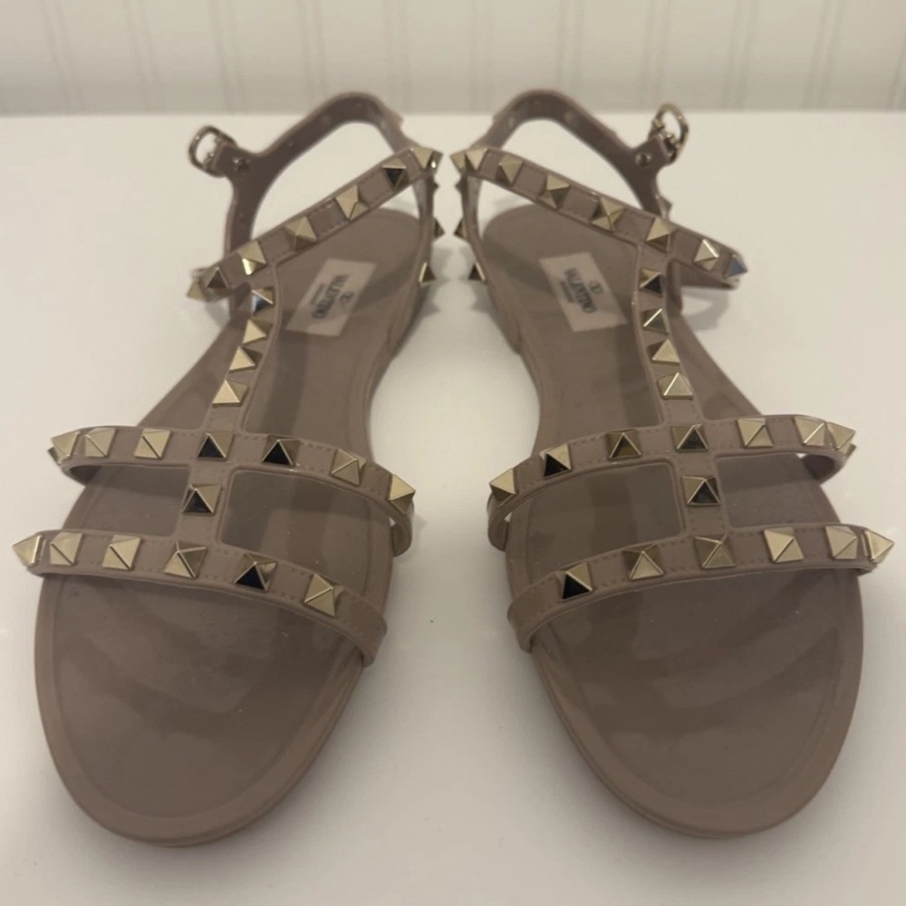 Valentino Garavani Beige Studded Sandals